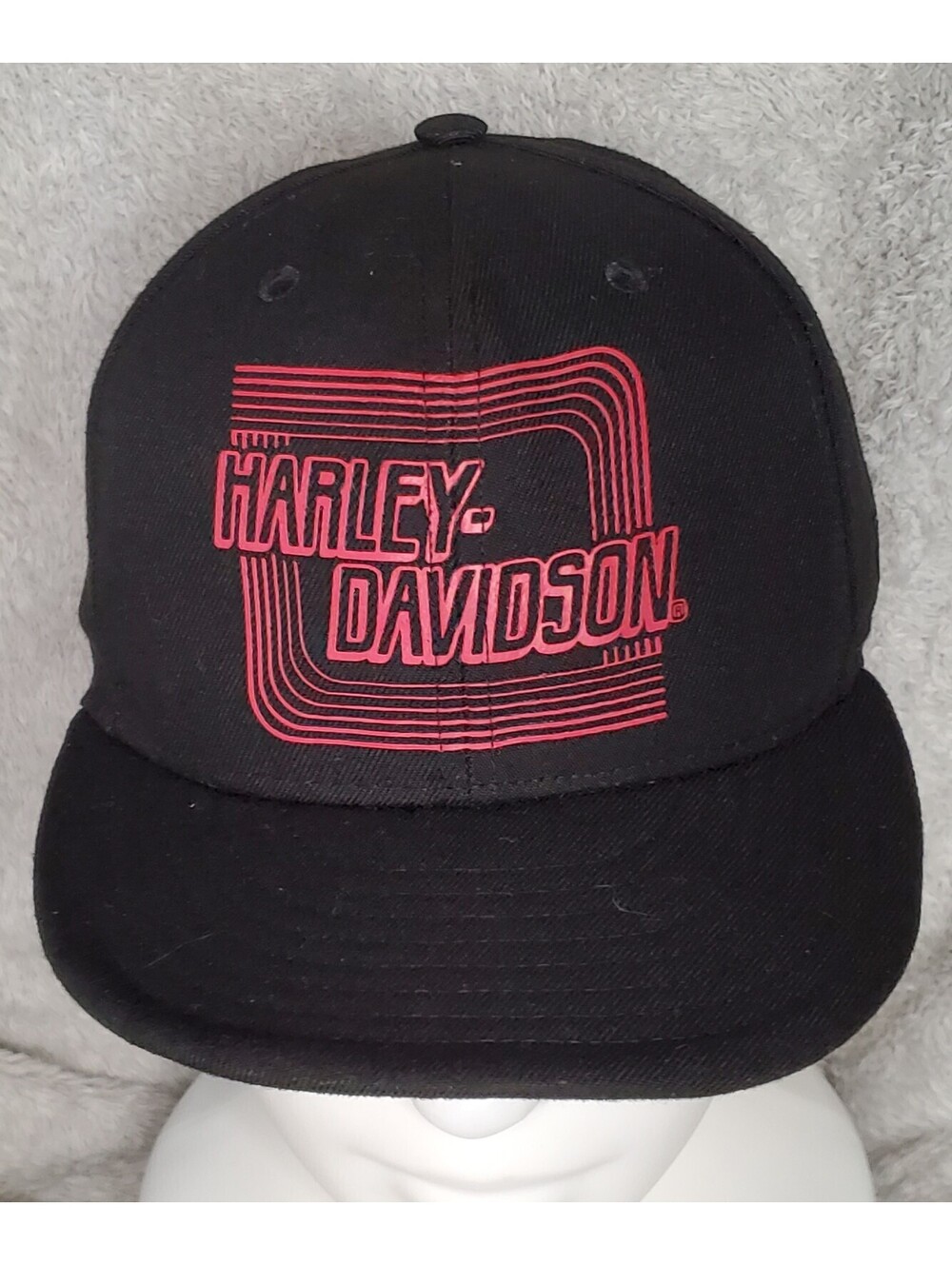 Harley-Davidson New Era 9FIFTY Snapback Hat Black Pink Retro Logo OSFM